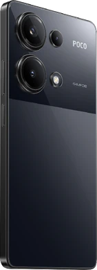 POCO M6 Pro zwart achterkant rechterzijkant