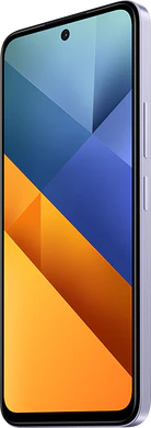 POCO M6 paars voorkant rechterzijkant