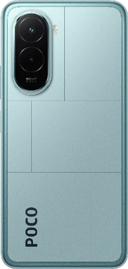 POCO M7 blauw achterkant