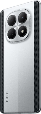 POCO M8 silver back left side