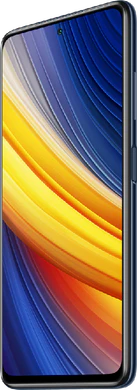 POCO x3 negro tapa delantera lado derecho