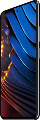 POCO X3 GT zwart voorkant rechterzijkant