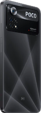 POCO X4 Pro 5g zwart achterkant rechterzijkant