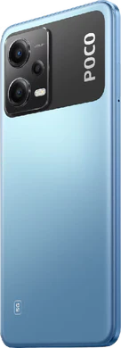 POCO X5 5g blau Rückseite linke Seite