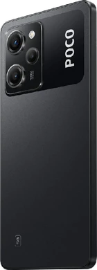 POCO X5 Pro zwart achterkant linkerzijkant