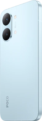 POCO X8 Pro Max blue back left side