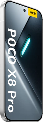 POCO X8 Pro white front left side