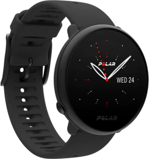 Polar Ignite 2 zwart voorkant linkerzijkant