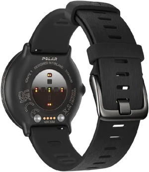 Polar Ignite 3 Titanium zwart achterkant rechterzijkant