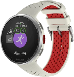Polar Pacer Pro wit voorkant rechterzijkant
