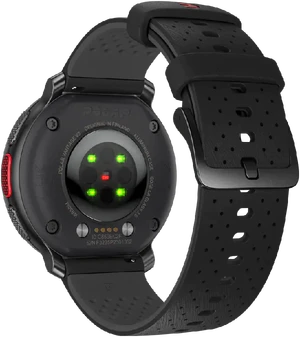 Polar Vantage V3 zwart achterkant rechterzijkant