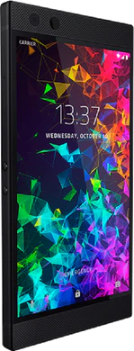 Razer Phone 2 zwart voorkant linkerzijkant