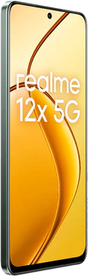 realme 12x 5G svart front vänster sida