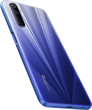 realme 6 sininen takapuoli oikea puoli pohja