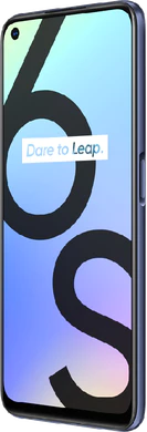 realme 6S zwart voorkant rechterzijkant