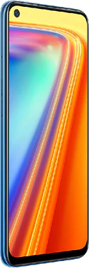 realme 7 blauw voorkant linkerzijkant