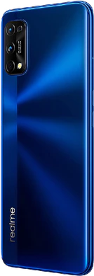 realme 7 Pro blå tillbaka vänster sida