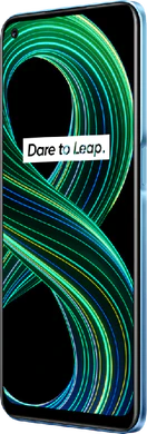realme 8 5G blue front right side