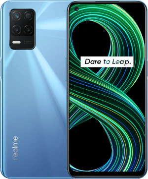 realme 8 5G blue overview
