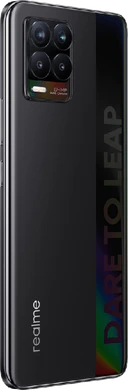 realme 8 zwart achterkant rechterzijkant