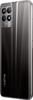 realme 8i zwart achterkant linkerzijkant
