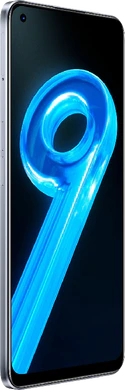realme 9 4G bianco copertina frontale lato sinistro