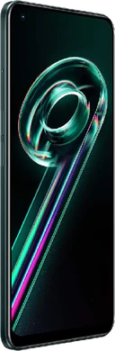realme 9 pro plus vihreä etupuolella vasen puoli