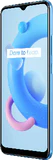 realme C11 2021 blu copertina frontale lato destro