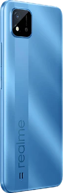 realme C11 2021 blu indietro lato destro