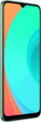 realme C11 groen voorkant linkerzijkant