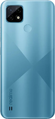 realme C21 blauw achterkant
