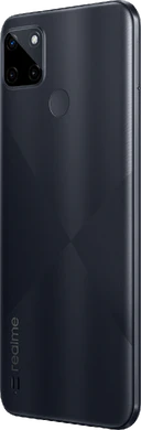 realme C21Y zwart achterkant linkerzijkant
