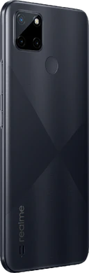 realme C21Y zwart achterkant rechterzijkant