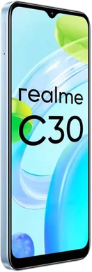 realme C30 blue front left side