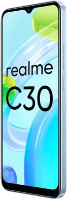 realme C30 blue front right side