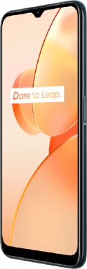realme C31 groen voorkant rechterzijkant