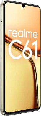 realme C61 gold front left side