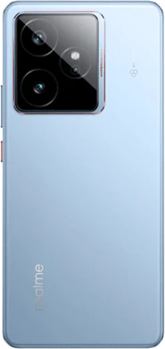 realme GT 7 blå tillbaka