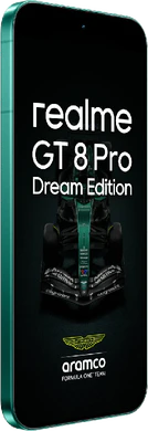 realme GT 8 Pro Dream Edition grün Vorderseite linke Seite