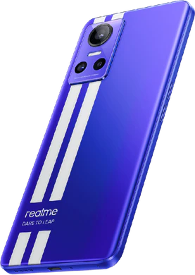 realme GT neo 3 150W blu indietro lato sinistro in basso aslant