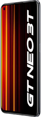 realme GT neo 3T zwart voorkant rechterzijkant