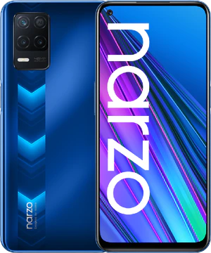realme narzo 30 blauw overzicht