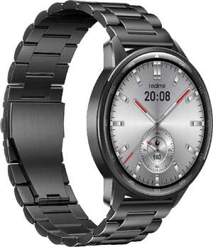 realme Watch S2 metallic grey front left side