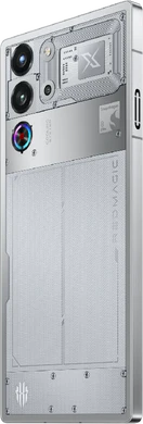 Redmagic 10 Pro moonlight wit achterkant linkerzijkant