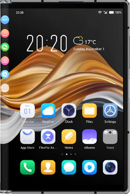 Royole FlexPai 2 zwart achterkant gesloten