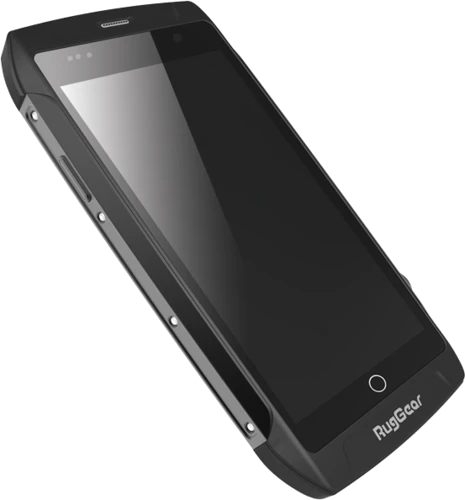 RugGear RG730 zwart voorkant linkerzijkant schuin RugGear RG730 zwart voorkant linkerzijkant schuin