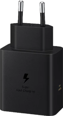 Samsung 60W Power Adapter black side tilted ed