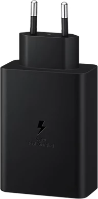 Samsung 65W Power Adapter Trio zwart schuin