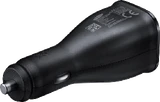 Samsung adaptive fast charging dual port vehicle charger zwart achterkant linkerzijkant