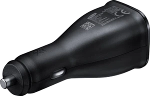 Samsung adaptive fast charging dual port vehicle charger zwart achterkant linkerzijkant